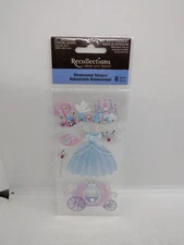 Princess Sticker Outfit Dress Tiara Carriage Dimensional Stickers Scrapbooking
