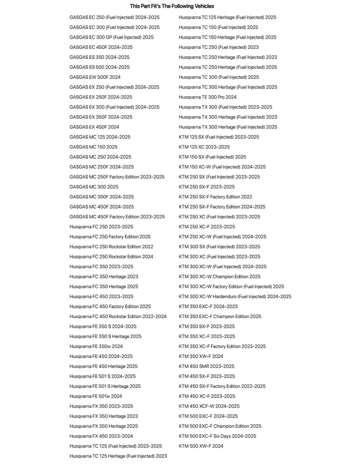 Capa de lavagem Tusk Air Box para Husqvarna TX 300 (combustível injetado) 2023-2025 - Imagem 2 de 2
