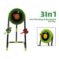Axe Throwing  Dart Board 3In1 Kid Toy Set Backyard Indoor  Outdoor Party Game
