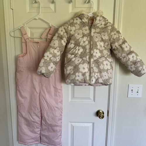 Carter’s Girls Winter Coat & Snow Pants Size 6 Pink w/ Flower Print - Picture 10 of 10