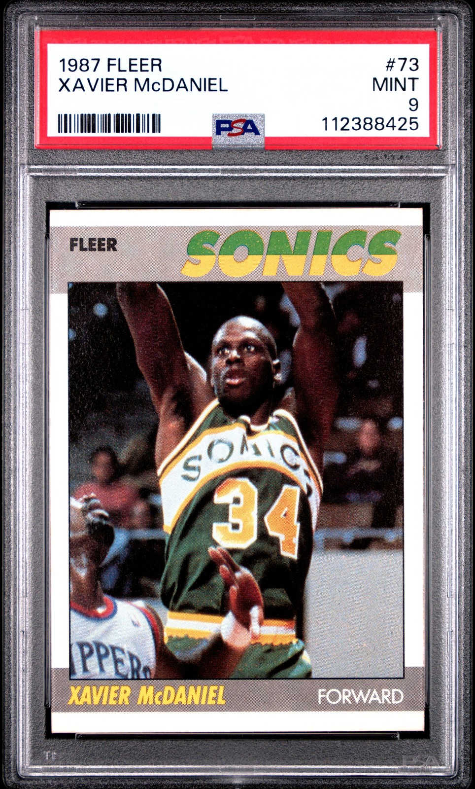1987 FLEER #73 XAVIER MCDANIEL PSA 9