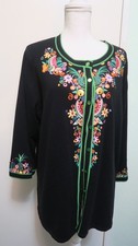 Womans plus size 1X Bob Mackie Black Ambrosia cardigan