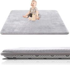 Thick Baby Play Mat for Floor, 130 X 130Cm Playpen Mat,Tummy Time Foam Mat,Ultra