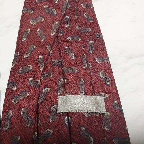 Pair Of Stafford Ties Red And Blue Geometric 100% Silk - Picture 3 of 4