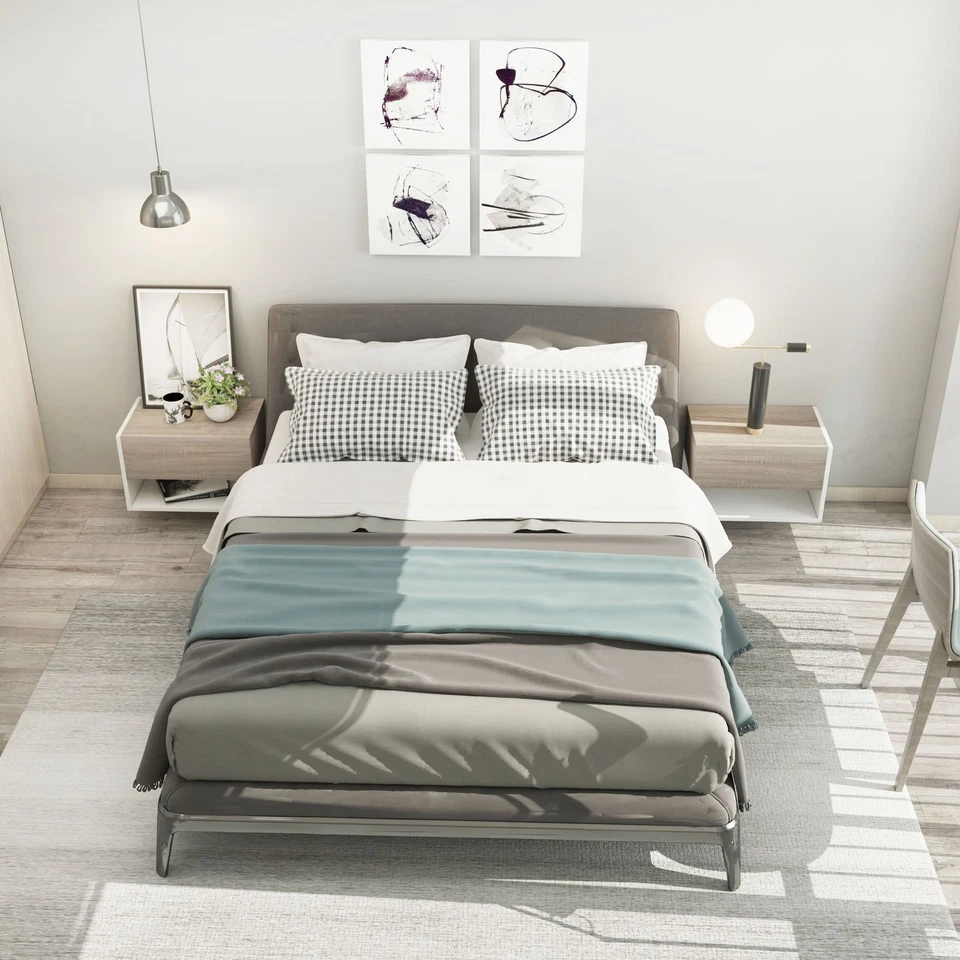 HOMCOM Table de chevet 46x30x30cm Multicolore - Photo 2/4