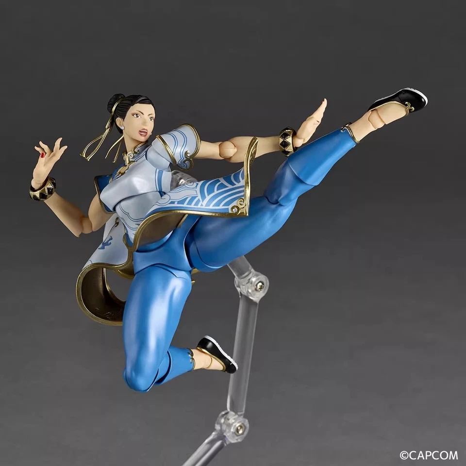 KAIYODO Revoltech Amazing Yamaguchi Street Fighter 6 Chun-Li Toys Action Figure - Image 2 of 4