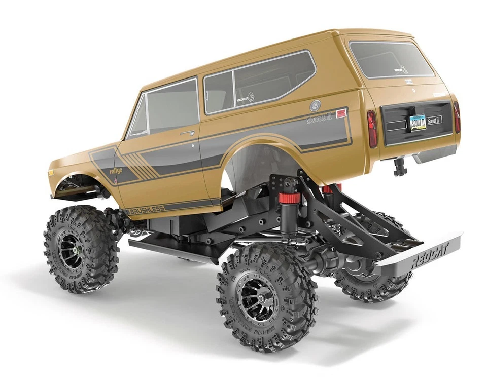 Redcat Ascent-18 International Scout II 1/18 4WD RTR Brushless Rock Crawler Gold - Image 3 of 4