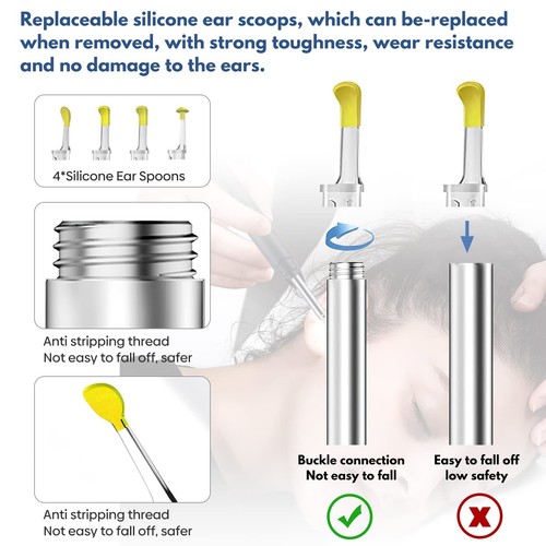 Ear Wax Removal, Ear Cleaner Kit, Ear Wax Removal Tool with Camera, with 1080... - Picture 4 of 8