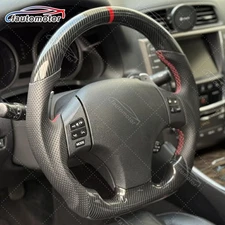 Hydro Dip Carbon Fiber Steering Wheel Fit Lexus IS250 RC GS F Sport 2006-2012