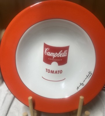 (2) Vintage BLOCK Art Campbell's Soup Advertising Plates Andy Warhol Collectible