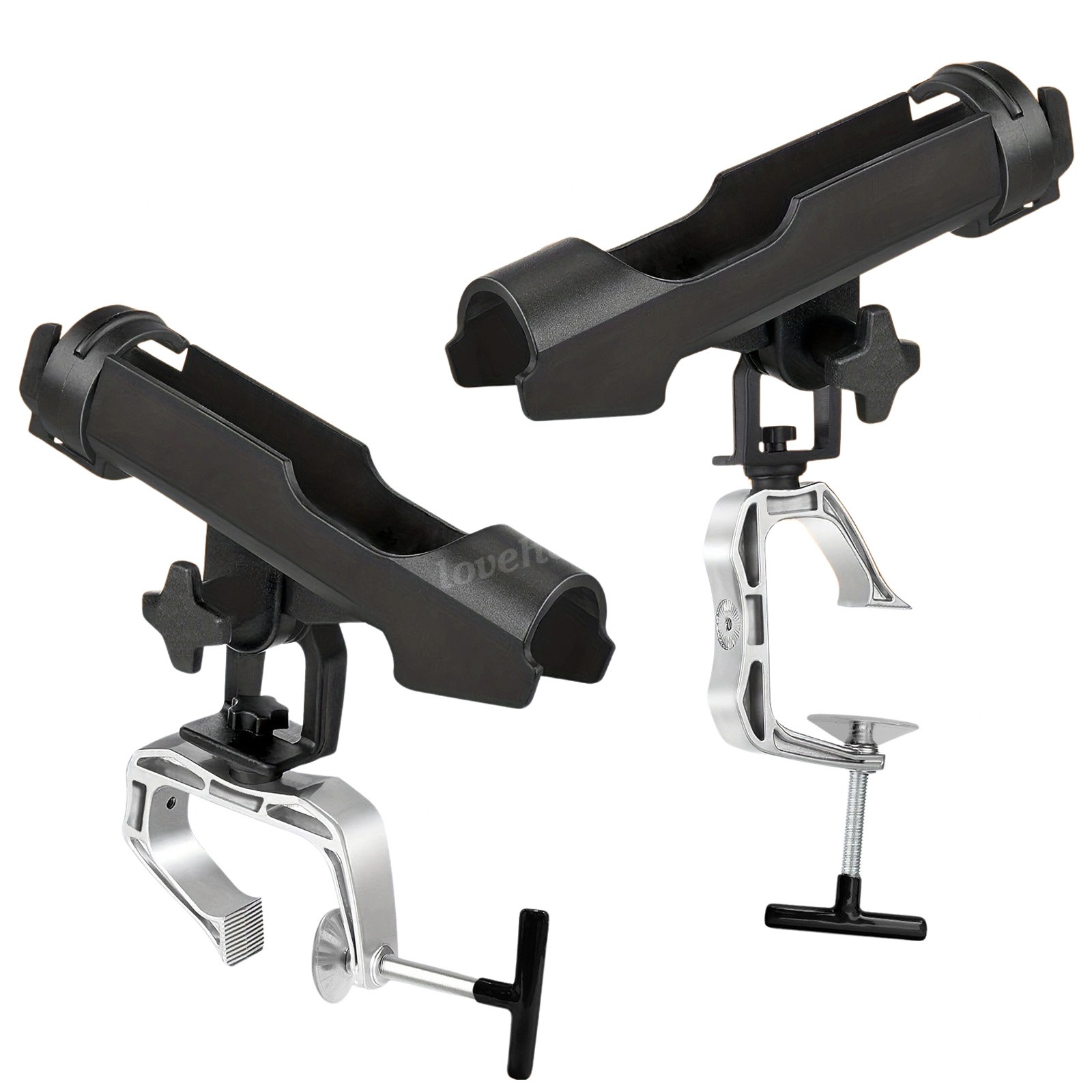 2 Pack Fishing Rod Holder w/ Combo Mount 360° Adjustable for Kayak Canoe Boat