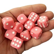 10pcs Sided Games Dice Transparent Colorful Game Play Toy Bulk Board Game