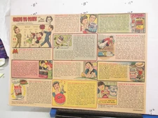 newspaper ad 1951 Pat Guinan Simoniz Miracle spread Postum Mum Listerine MUM