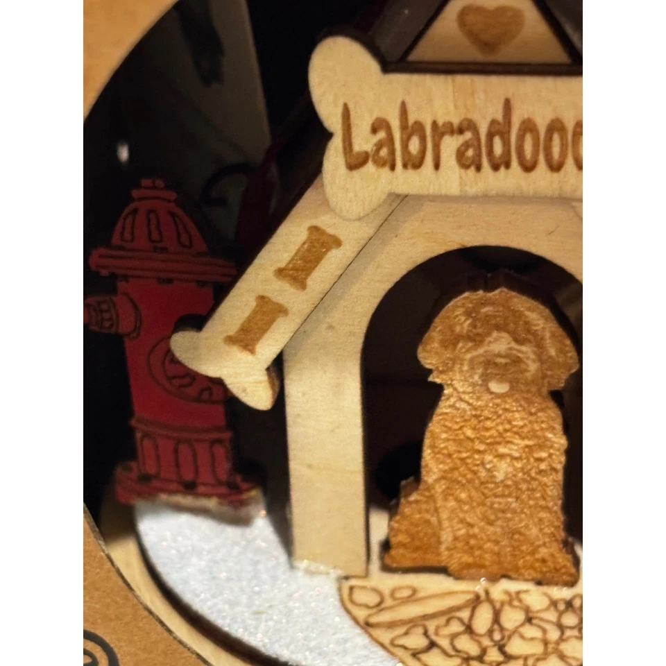Nuevo Ginger Cottages Viejo Mundo Navidad Labradoodle Perro Casa Adorno Navidad Foto 4 de 4