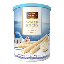 Feiny Wafer Rolls Vanilla Cream Filled Greek Biscuits 400g