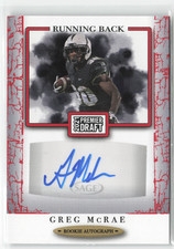 2021 Sage Premier Draft - Autographs Greg McCrae #A62 Red (AU, RC)