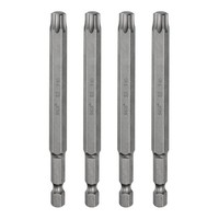 "4Er-Set T45 Torx-Schraubendreherbit FüR 1/4\" Sechskantschaft 4\" Lang Magnetisch"