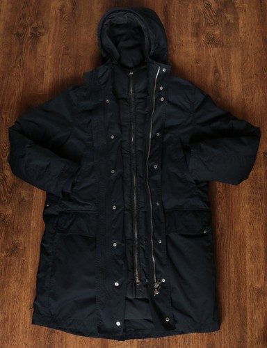 Acne Studios Mens Montreal Black Down Parka AW14, 3 in 1, Size L / 48, may fit M - Picture 3 of 24
