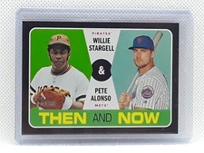 Pete Alonso + Willie Stargell 2020 Topps Heritage Baseball Then And Now Insert