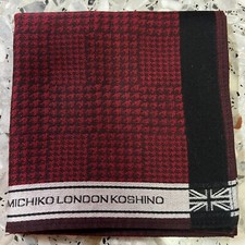 MAN HANDKERCHIEF RED BLACK HOUNDSTOOTH CLASSIC COTTON POCKET ART SQUARE 19" ML1