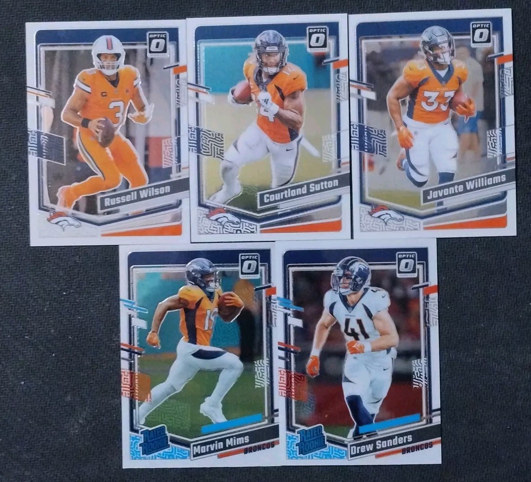 🐎 Denver Broncos 2023 Donruss Optic Team Lot – Premium Football Cards Collection 🏈