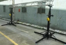2pcs  Lighting Crank Stands,19ft/pc Truss LED Lighting System Stand w/Outriggers