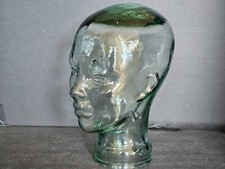 Tinted Green Glass Mannequin Life Size Head Pier 1 Made In Spain