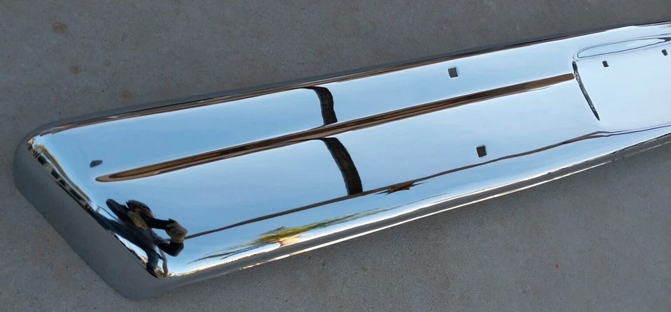 PARAGOLPES DELANTERO CROMADO TRIPLE CHAPADO CAMIÓN SERIE S DODGE D 1972-1982 72-82 Foto 3 de 4