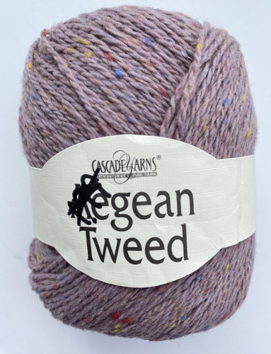 Cascade #5 Bulky Aegean Tweed Organic Wool Yarn 328y 100g Purple #21 Turkey
