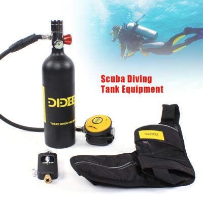 Mini 1L Scuba Diving Oxygen Tank Kit with Backpack for Underwater Use