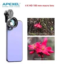 APEXEL Camera Phone Lens 100mm Macro Lens 4K HD Super Macro Lens+CPL+Star Filter