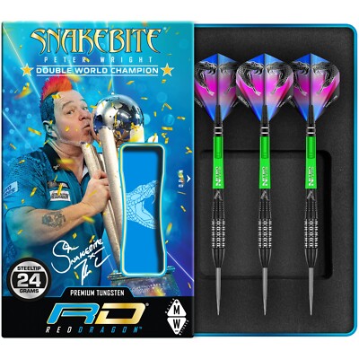 Peter Wright Darts Sets Tungsten Snakebite 20g,22g,24g,26g
