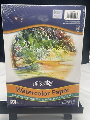 UCreate Watercolor & Mixed Media Paper - 750 Sheet Bulk Pack 9x12 90lb