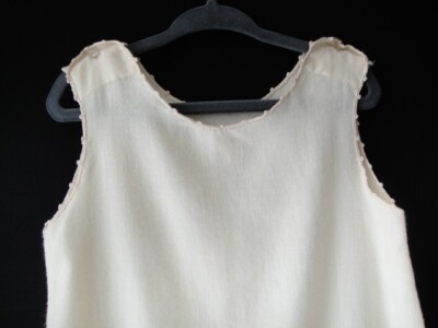 Vintage Baby Ivory Cotton Wool Blend Embroidery Neckline Sleeveless Dress |  eBay