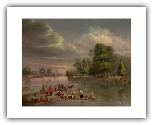 George Winter : "Scene on the Wabash" (c.1848) — Giclee Fine Art Print - Picture 7 of 7