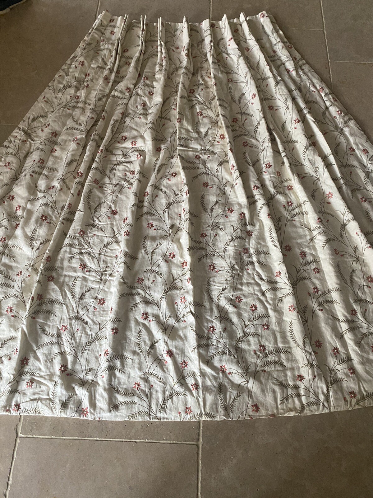 Beautiful Linen Embroidered Hand Sewn Blanket Interlined Door Curtain