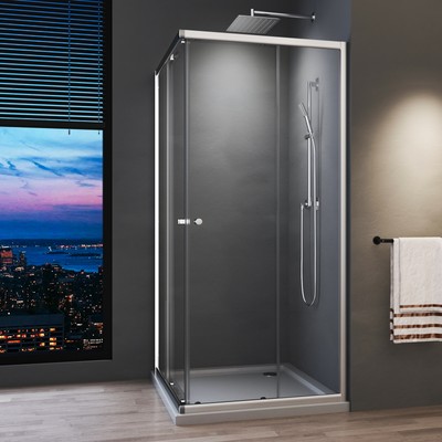 Duschkabine Schiebetür Duschabtrennung Eckeinstieg 80x80 90x75 Duschwand Dusche