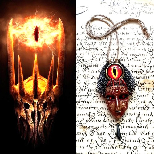 Lucifer Talisman Satanic Amulet Satanist Pendant Satan Jewelry Lord Sauron Eye - Picture 11 of 24
