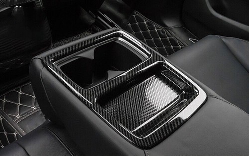 For Honda Accord 2018-22 Carbon Fiber ABS Trim Rear Armrest Water Cup Cover Trim - Picture 6 of 13