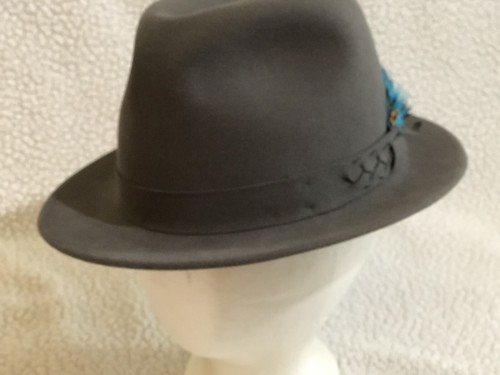 Biltmore Royal Gray Fur Fedora Hat Maxis Chicago Made In Canada Size 7-1/8 NWT - Picture 2 of 13