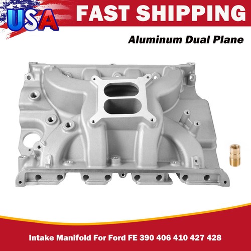 Aluminum AirGap Dual Plane Intake Manifold Fits For Ford FE 390 406