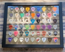 11" x 14" Clear Guitar Pick Display Horizontal Holds 54 Picks- FRAME INCLUDED