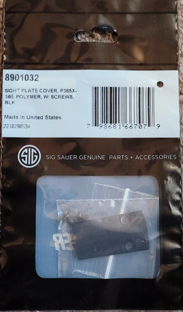 Sig Sauer P365X 380 Rear Sight COVER Plate Replace Polymer Optic Filler