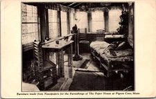 PC Furniture Made From Newspapers The Paper House at Pigeon Cove Massachusetts