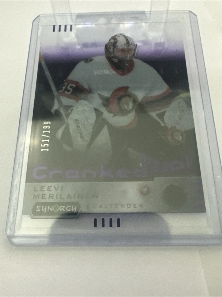 2023-24 UD Synergy Leevi Merilainen Cranked Up! Rookie Purple 151/199 #CR-LM - Image 2 of 4