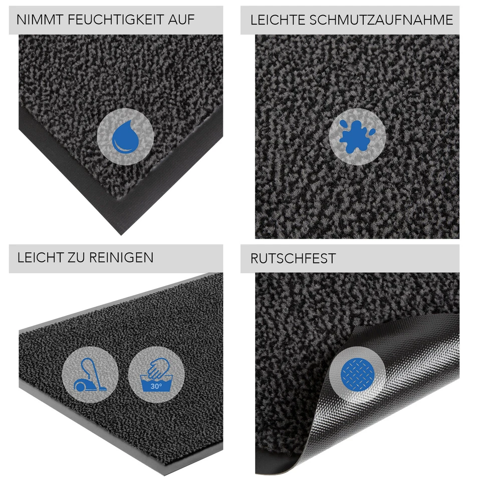Fußmatte Schmutzfangmatte 90x120 cm Außen, Innen, Waschbar, Rutschfest Entrando - Bild 3 von 4