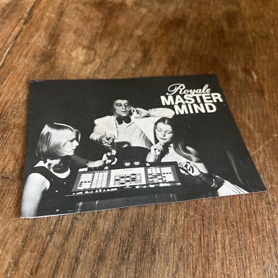 Royale Mastermind Spiel Ersatz Anleitung Blatt / Booklet. Nur Anleitung