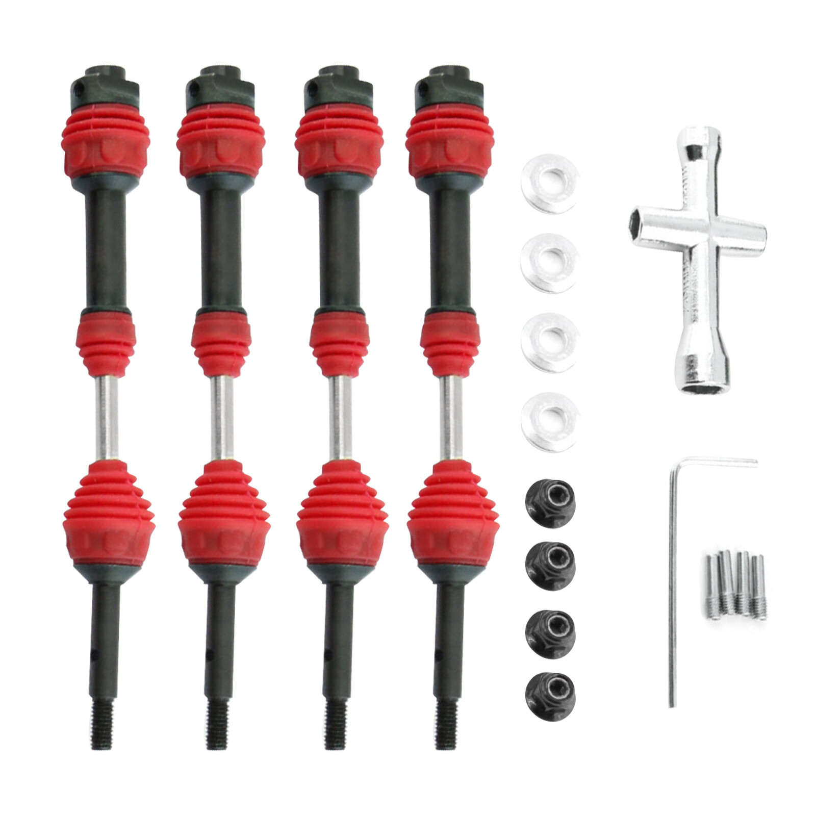 Front & Rear Drive Shafts Upgrade For TRAXXAS Hoss/Rustler 4X4 2wd 1/10 RC Car