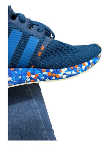 Adidas NMD R1 Men Size 10.5 Blue Low Top Lace Up Athletic Sneakers Shoes OOAK - Picture 11 of 15