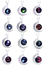 Resin zodiac Constellation sign pendant necklace, choices